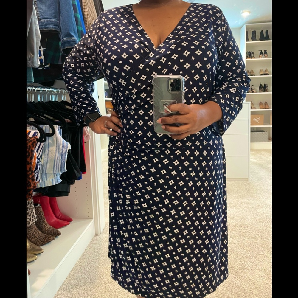 Lauren by Ralph Lauren faux wrap dress 2x